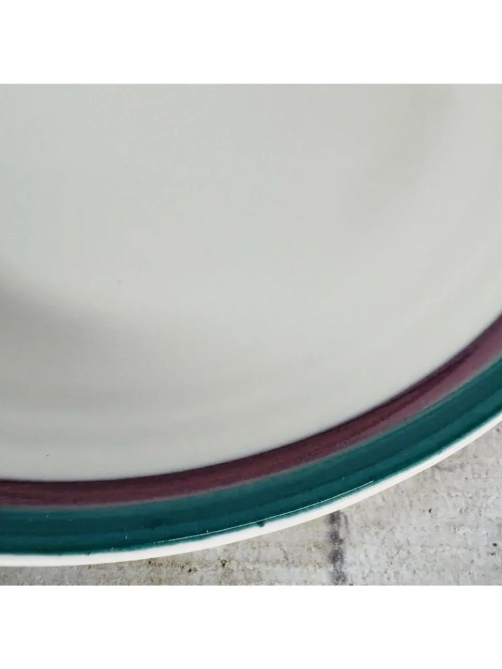 Pfaltzgraff JUNIPER Green Mauve Bands Stoneware 10
